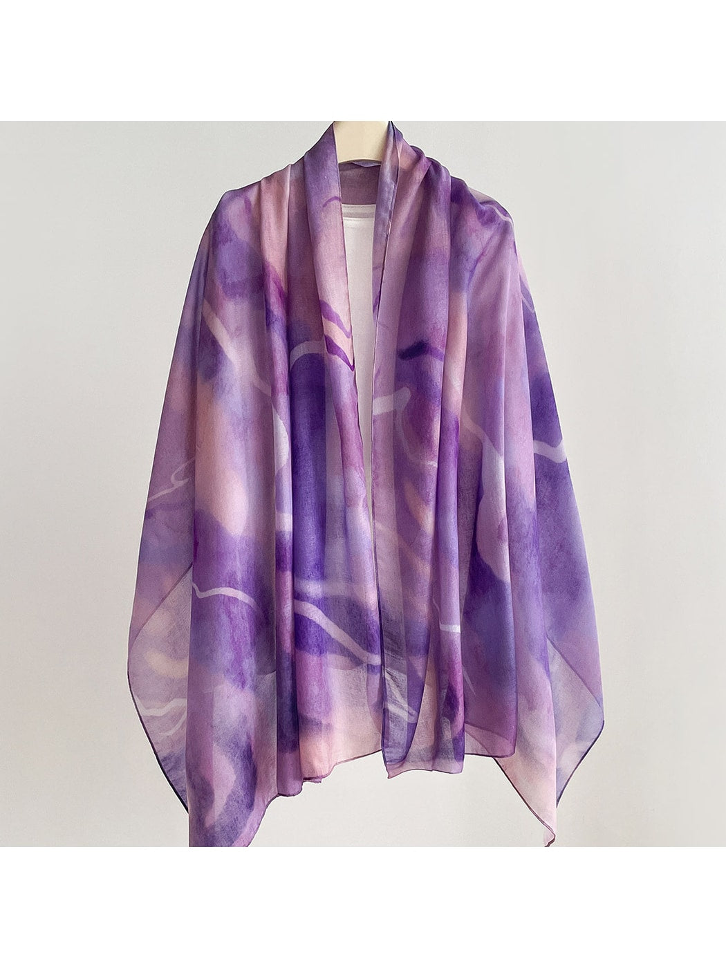 Scarvii - Abstract Wave Print Summer Wrap Scarf