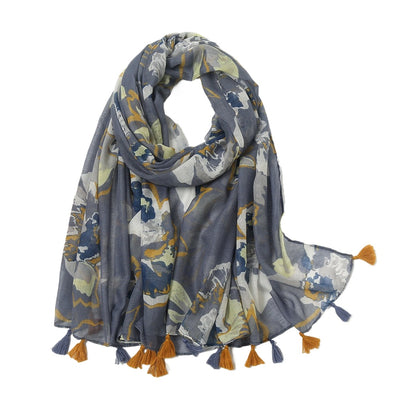 Scarvii Artistic Fresh Print Scarf color options including XB022, XB027-01, XB027-02