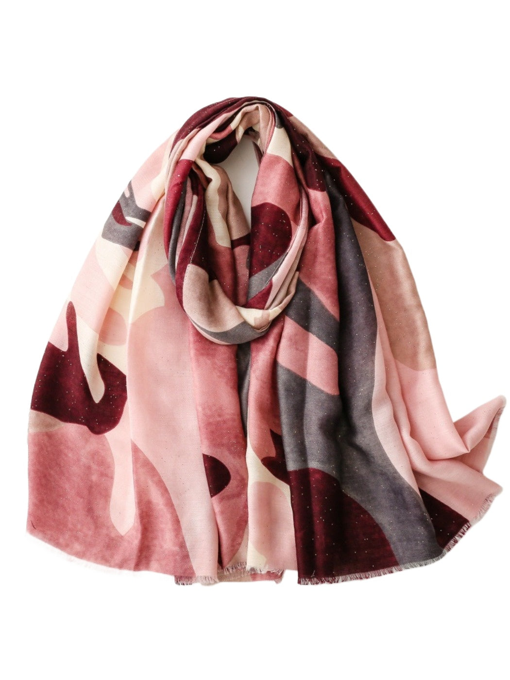 Scarvii - Abstract Art Scarf with Gold Foil & Glitter