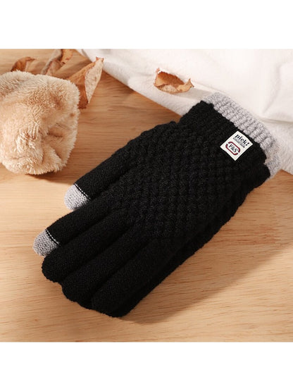 Gloving - Textured Fingered Women's Winter Knit Gloves