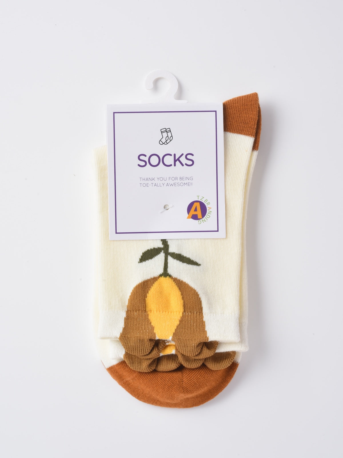 Rufia - Retro Tulip Garden Jacquard Crew Socks