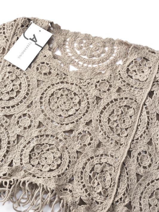 Crosa - Vintage Open-Knit Batwing Sweater