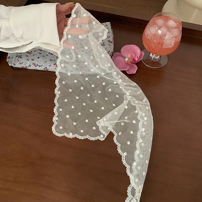 Scarvii - White Lace Headband Scarf