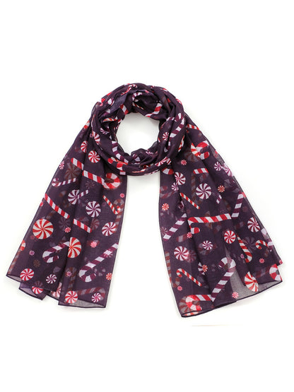 Scarvii - Christmas Candy Print Winter Scarf