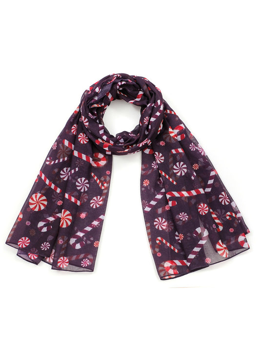 Scarvii - Christmas Candy Print Winter Scarf