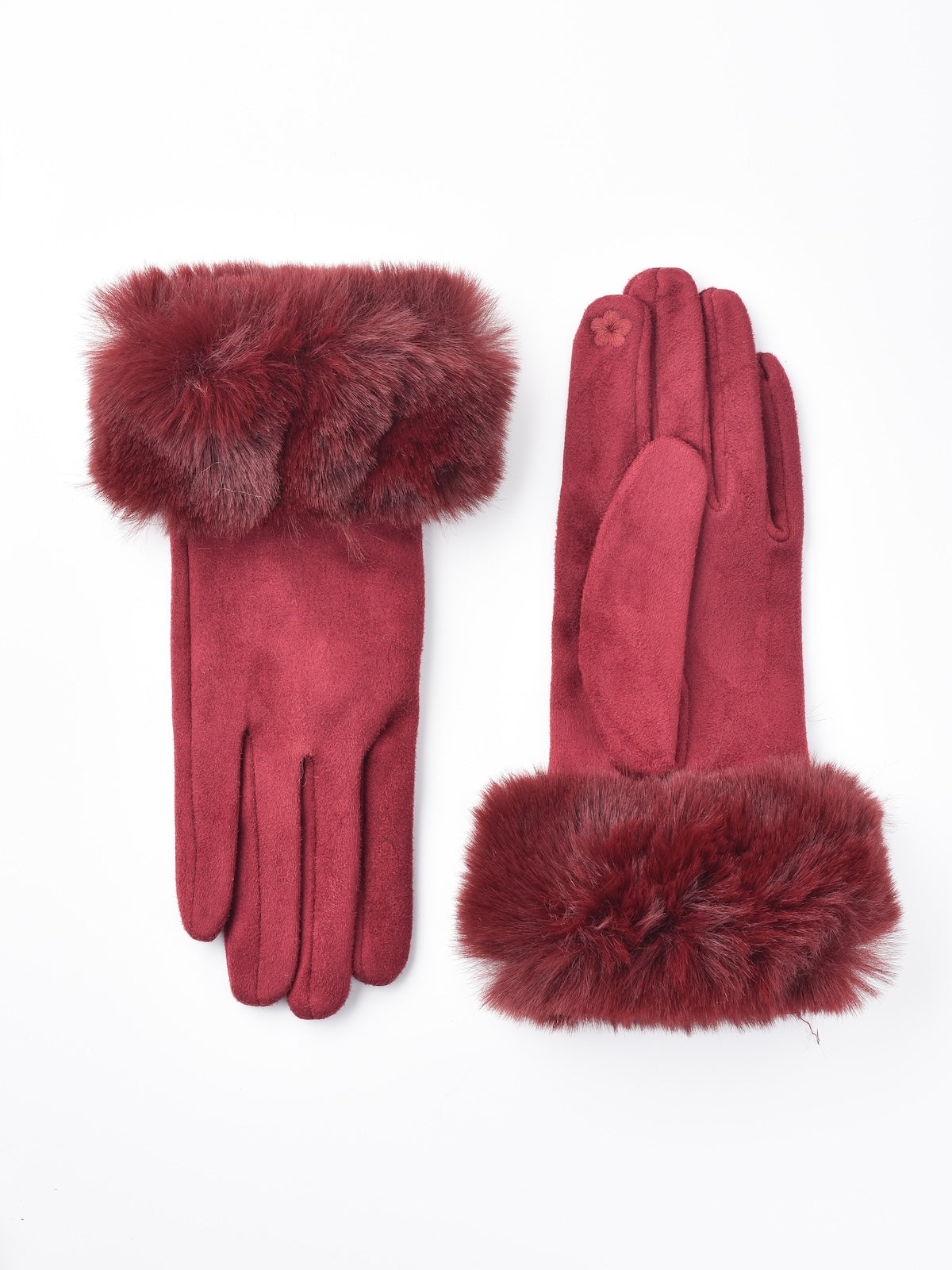 Gloving - Women's Faux Fur-Cuff Winter Gloves