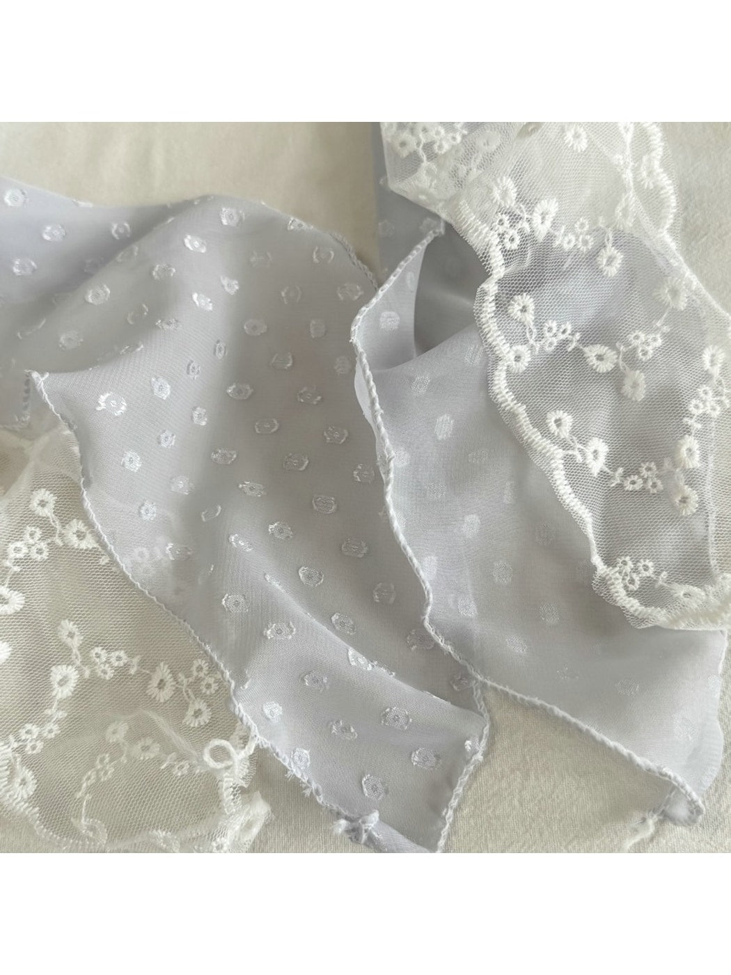 Scarvii - Elegant Lace Floral Pattern Scarf