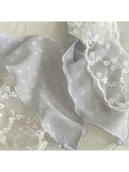Scarvii - Elegant Lace Floral Pattern Scarf