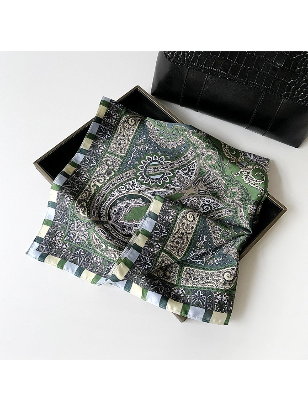 Scarvii - Everyday Paisley Print Square Scarf