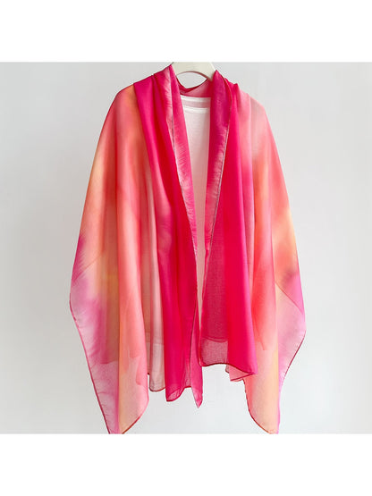 Scarvii - Simple Plant Print Fashion Summer Wrap Scarf