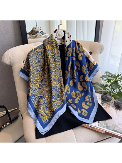 Scarvii - Patchwork Dot Paisley Print Scarf
