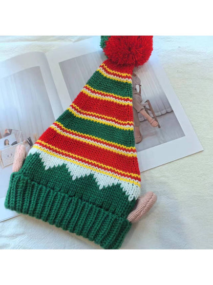 Haila - Christmas Knitted Beanie with Elf Ears