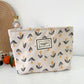 Cosbai - Tulip Floral Corduroy Cosmetic Bag / Clutch