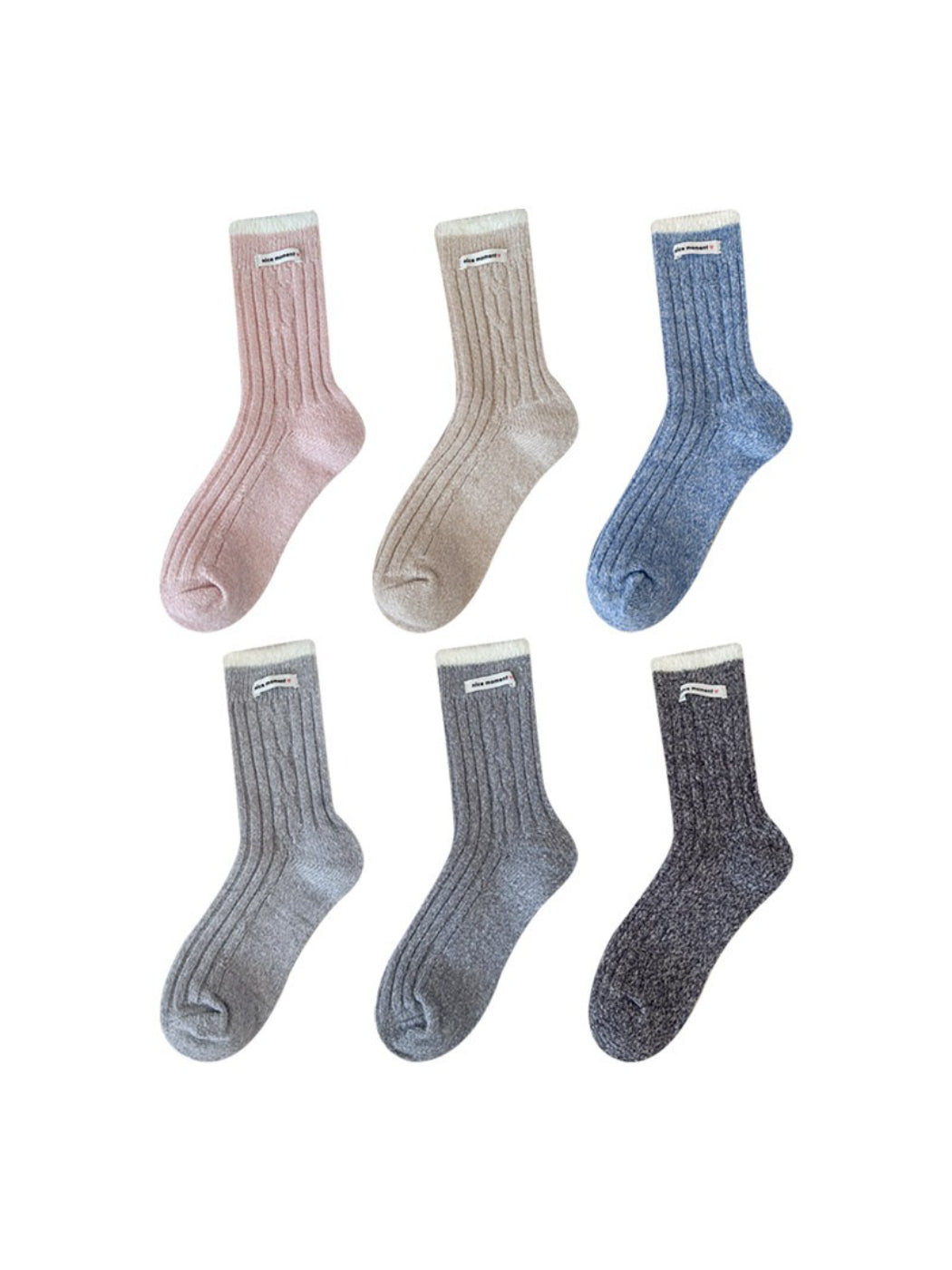 Rufia - Everyday Rib Knit Crew Socks