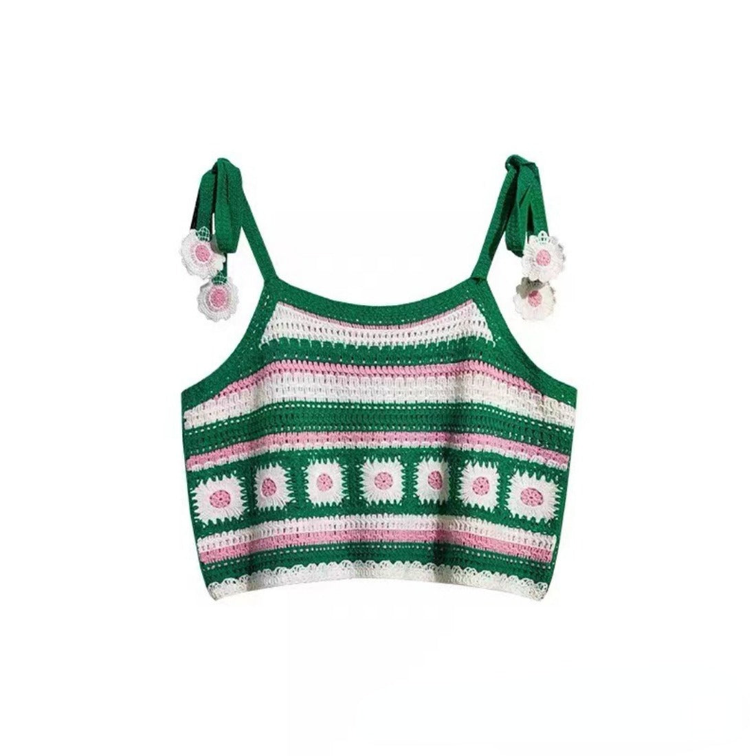 Crosa - Daisy Embroidered Knit Tank Top