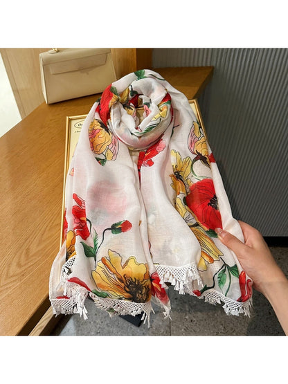 Scarvii - Summer Bright Floral Wrap Scarf