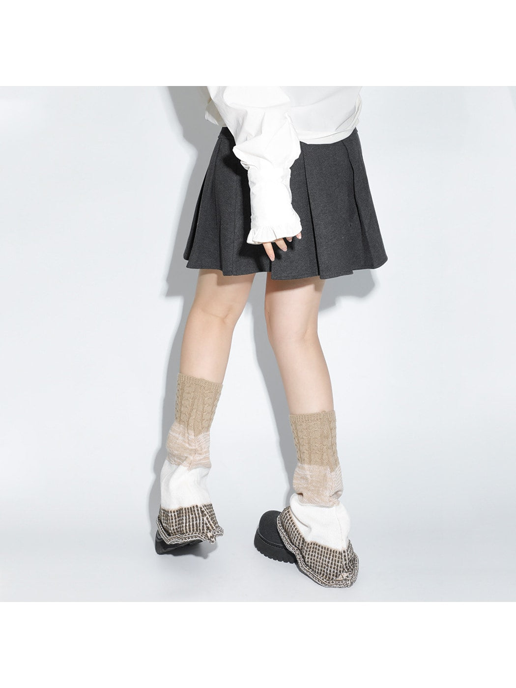 Cozyra - Y2K Style Colorblock Women's Leg Warmers