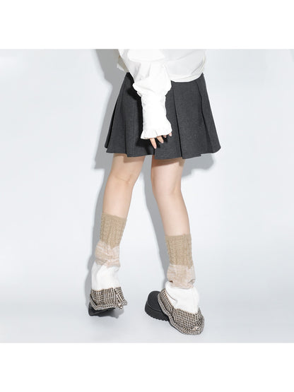 Cozyra - Y2K Style Colorblock Women's Leg Warmers