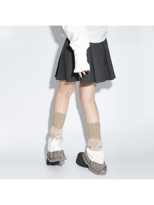 Cozyra - Y2K Style Colorblock Women's Leg Warmers
