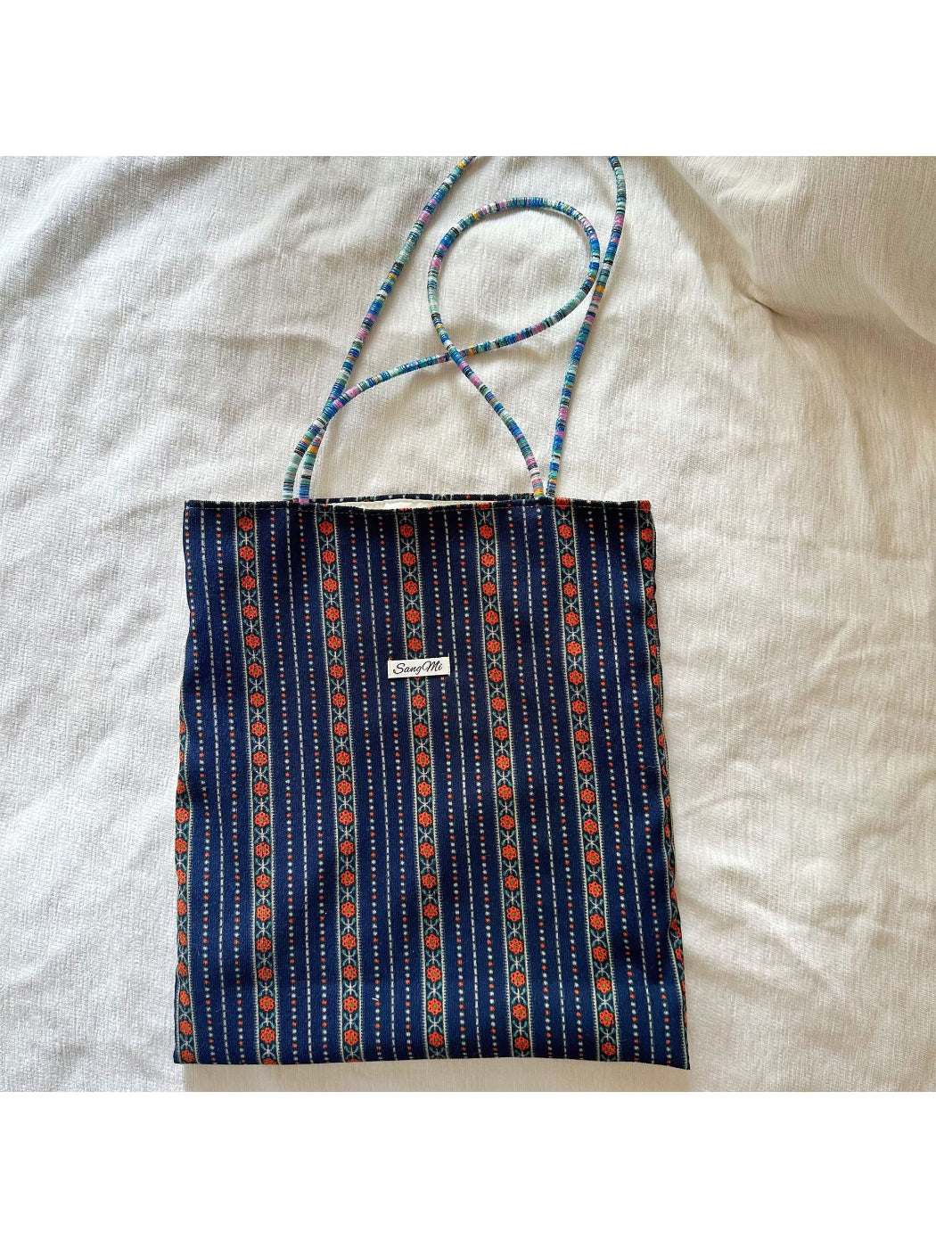 Cosbai - Stripe Pattern Soft Shoulder Bag