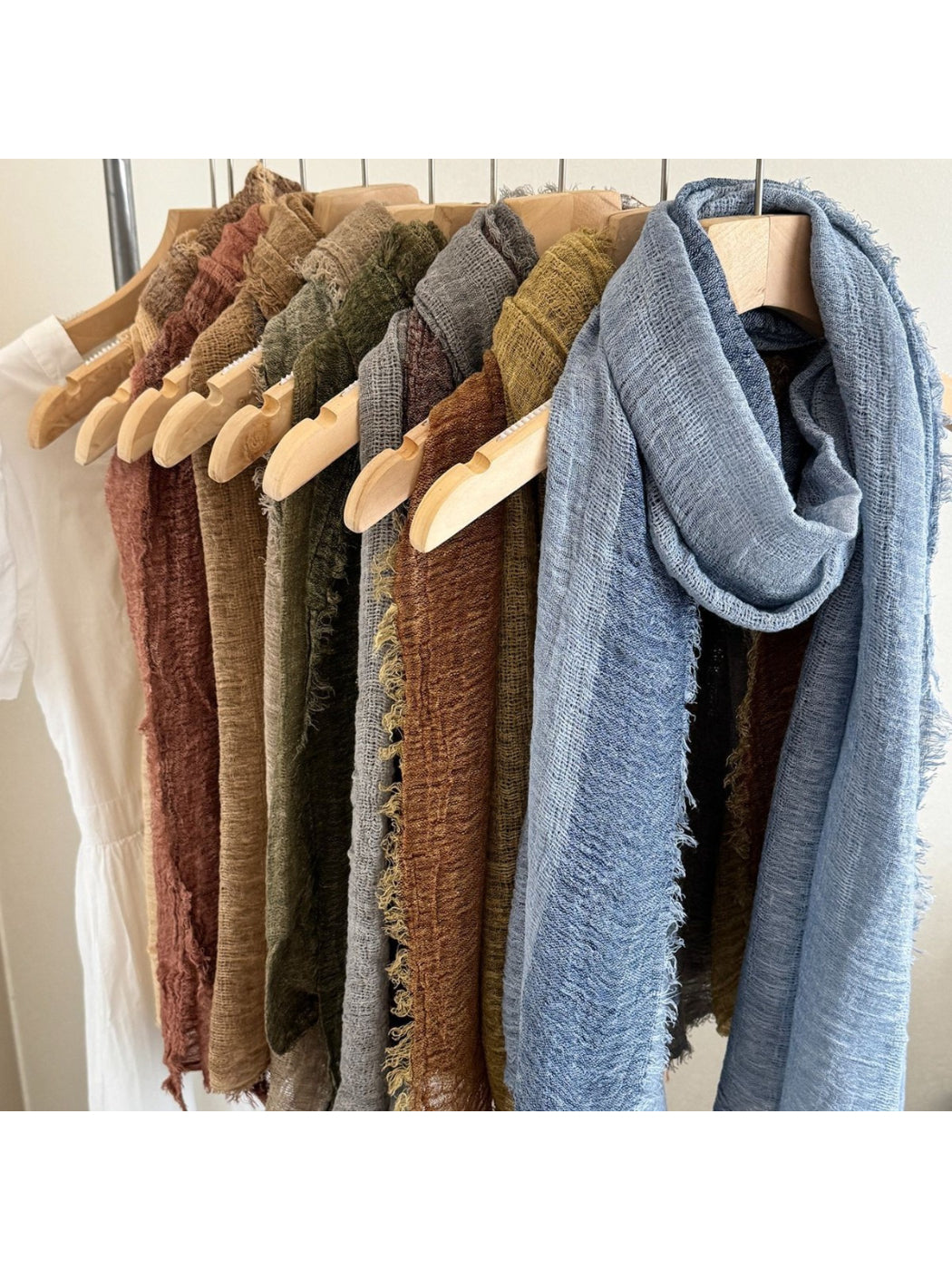 Scarvii - Fringe Edge Woven Long Scarf