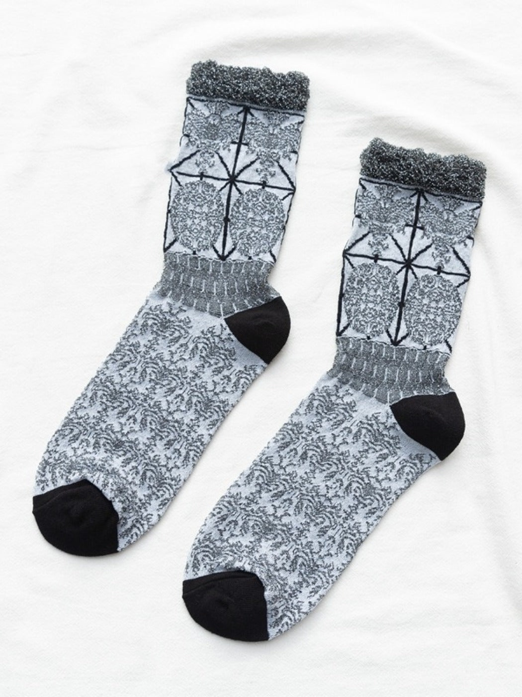 Rufia - Royal Style Crochet Mid-Calf Socks – Retro & Elegant