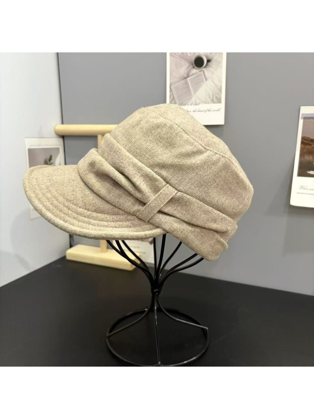 Haila - Pleated Brim Newsboy Cap