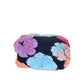 Cosbai - Large Capacity of Floral Tweed Zipper Makeup Bag