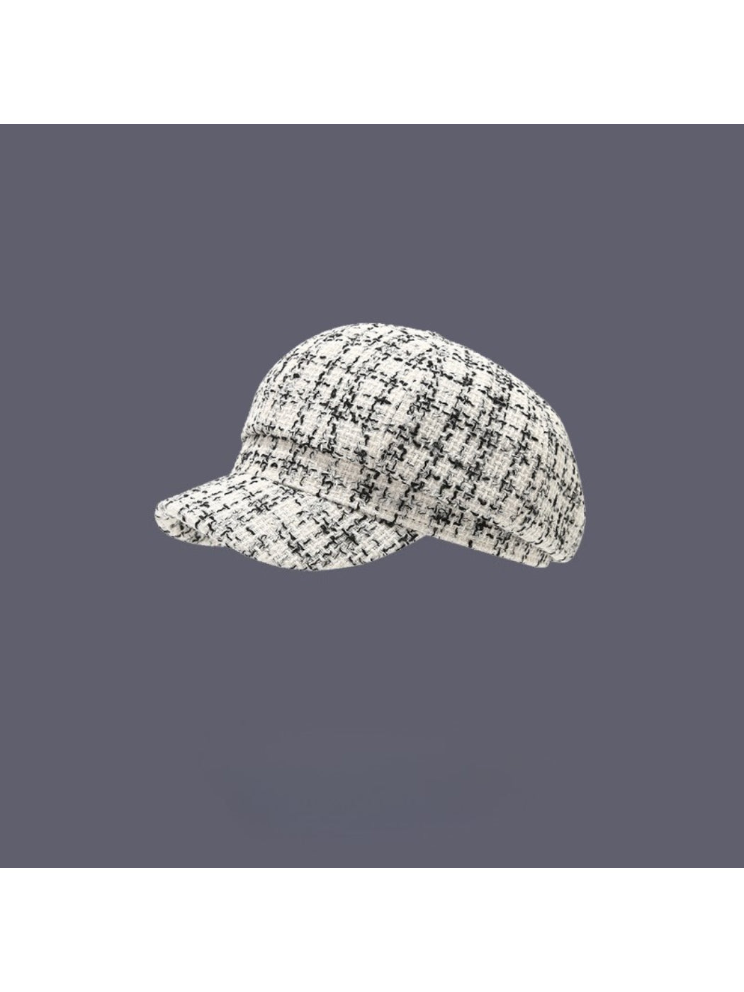 Haila - Textured Tweed Newsboy Hat