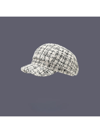 Haila - Textured Tweed Newsboy Hat
