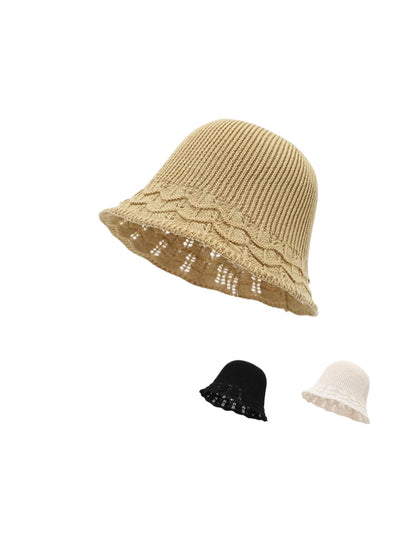 Haila - Soft Rib Texture Trim Bucket Hat