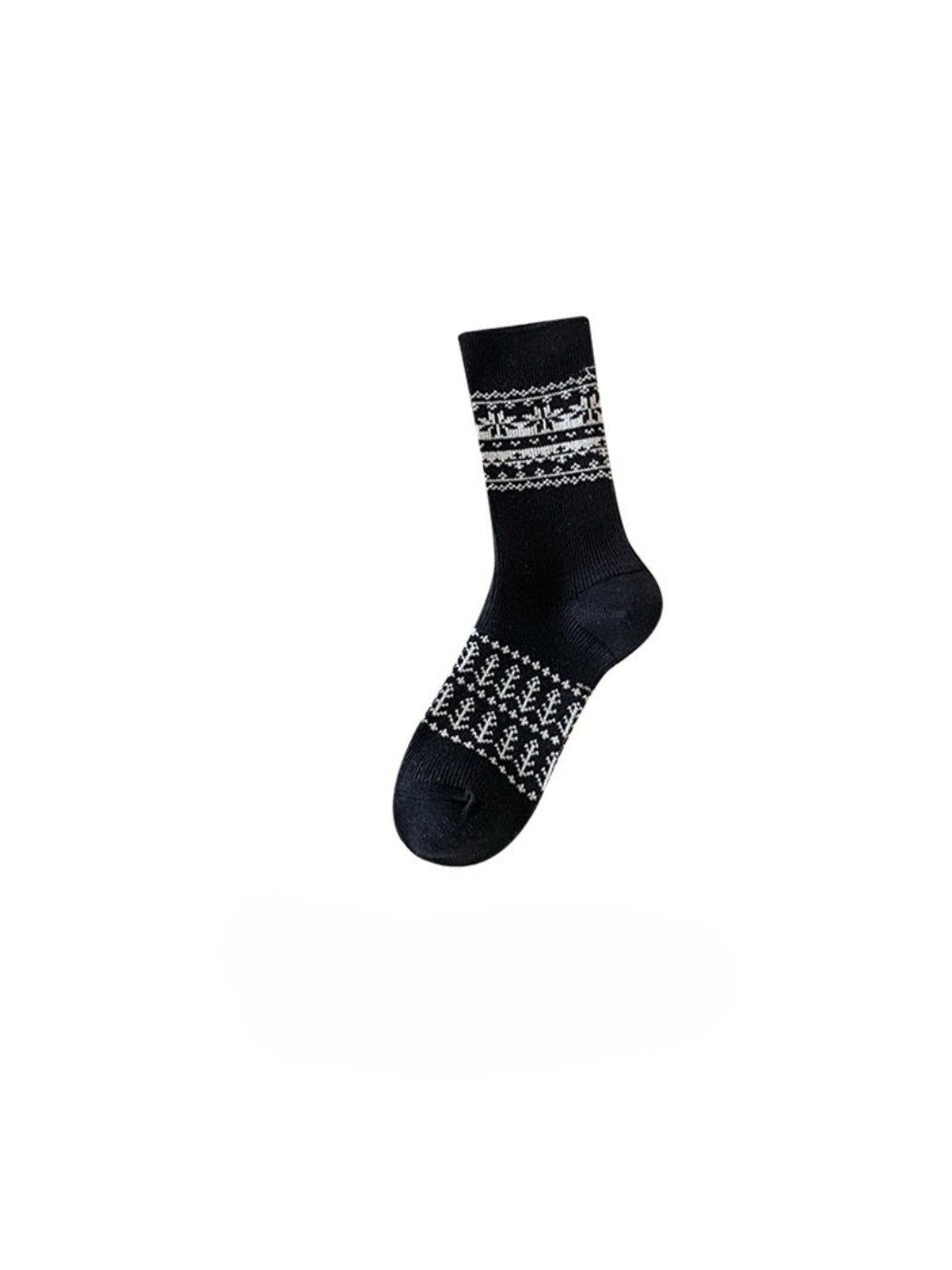 Rufia - Nordic Fairisle Pattern Crew Socks