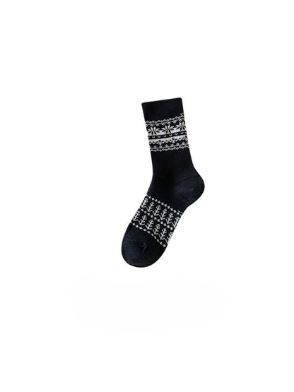 Rufia - Nordic Fairisle Pattern Crew Socks