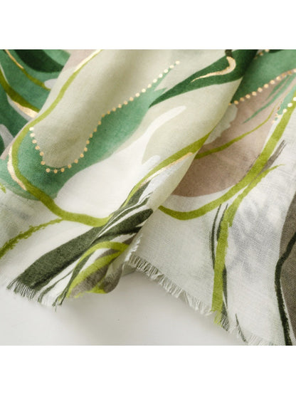 Scarvii - Elegant Orchid Floral Print Scarf
