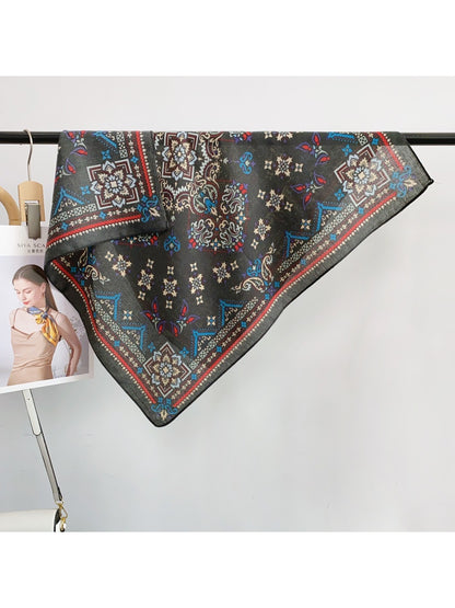 Scarvii - 27'' Retro Print Square Scarf - Classic & Chic