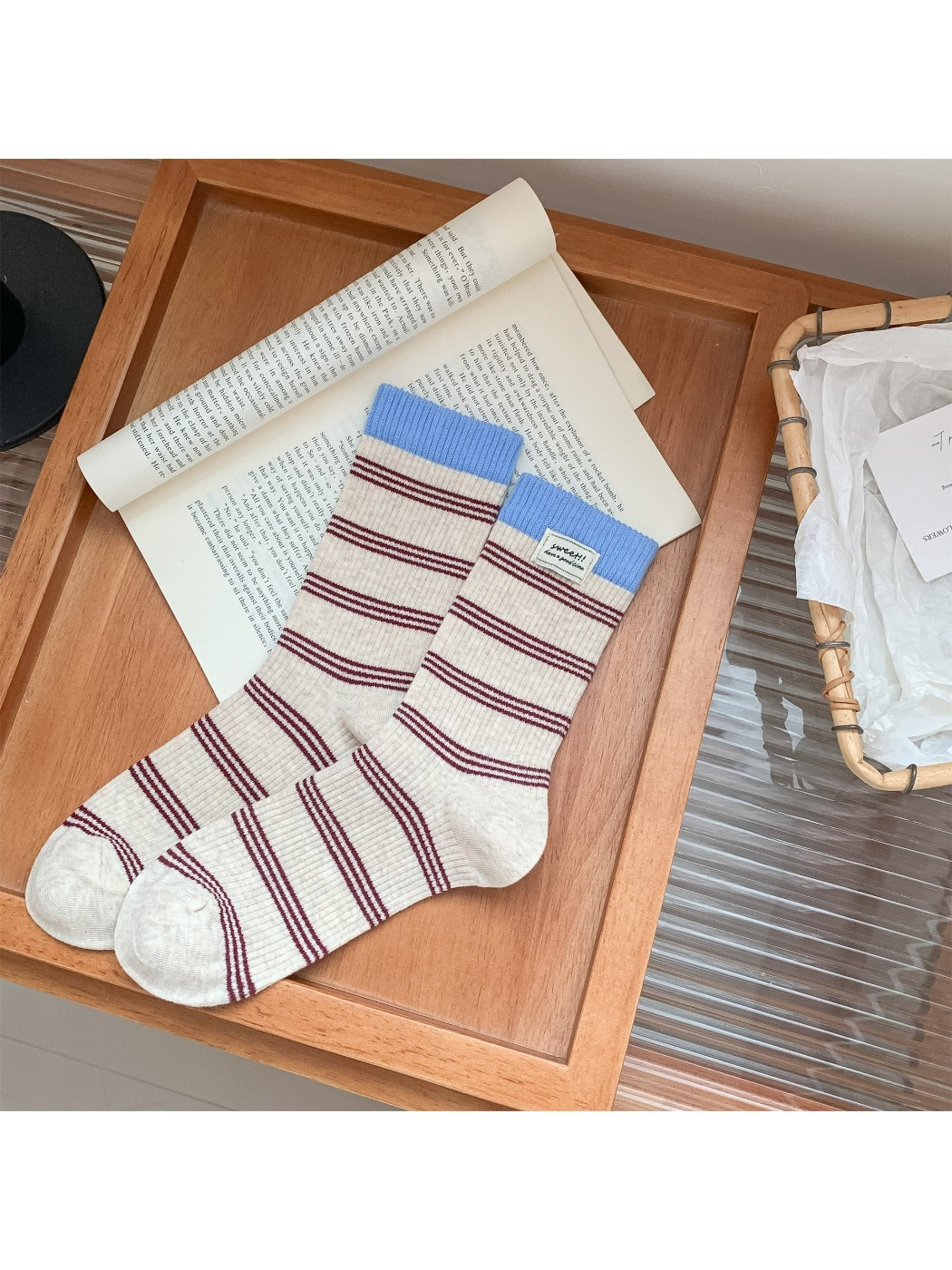 Rufia – Colorful Striped Mid-Calf Socks