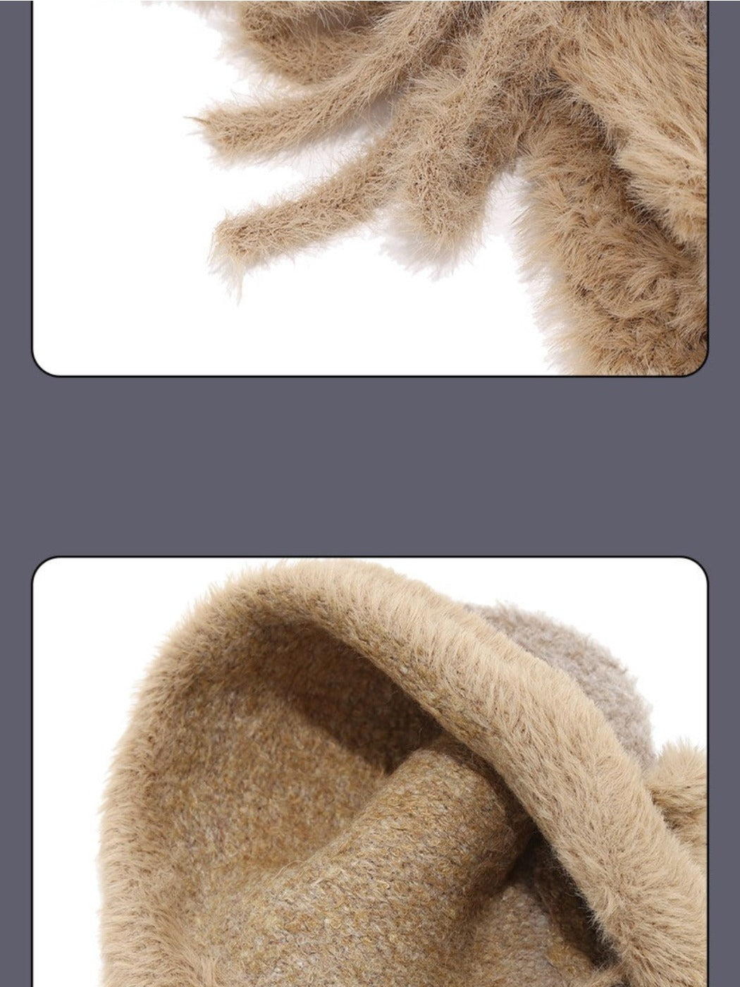 Haila – Fluffy Earflap Winter Knitted Beanie
