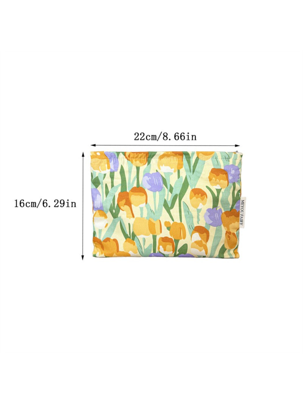 Cosbai Candy Check Makeup Bag with neat pastel check pattern on all sides