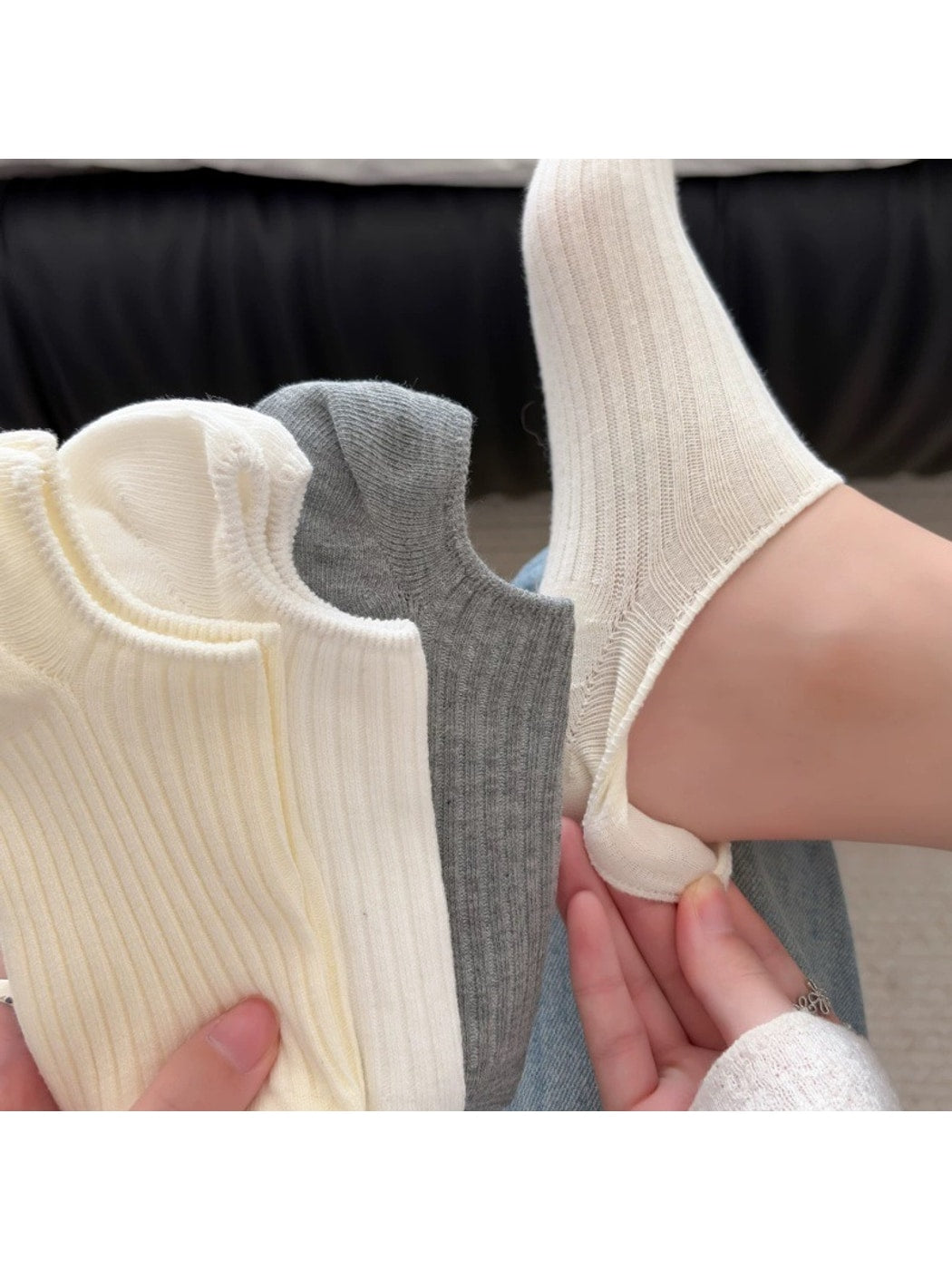 Rufia - Solid Color Low Cut Everyday No Show Socks