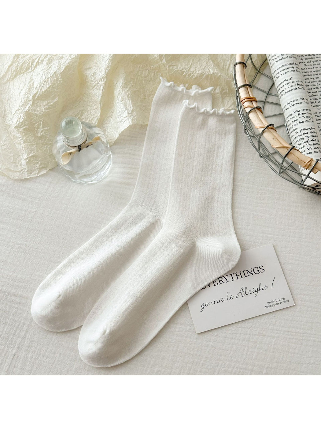 Rufia - Lettuce Edge Ribbed Crew Socks product image 3