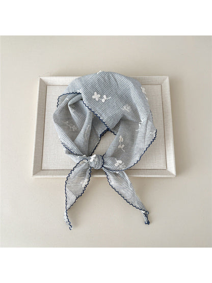 Scarvii - Striped Cherry Triangle Scarf