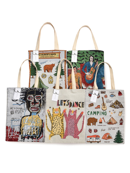 Cosbai - Vintage Camping Tote Bag