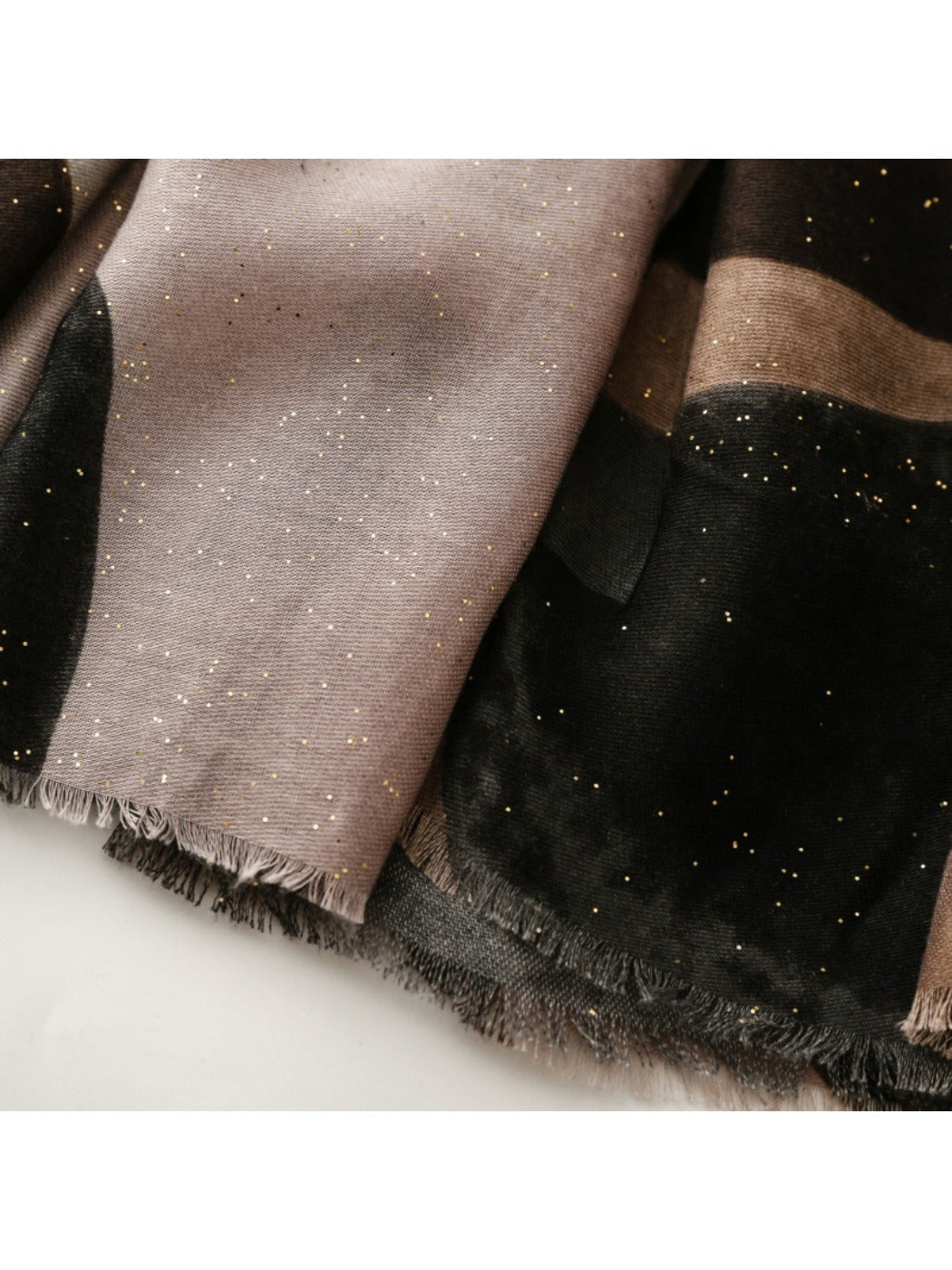 Scarvii - Abstract Art Scarf with Gold Foil & Glitter