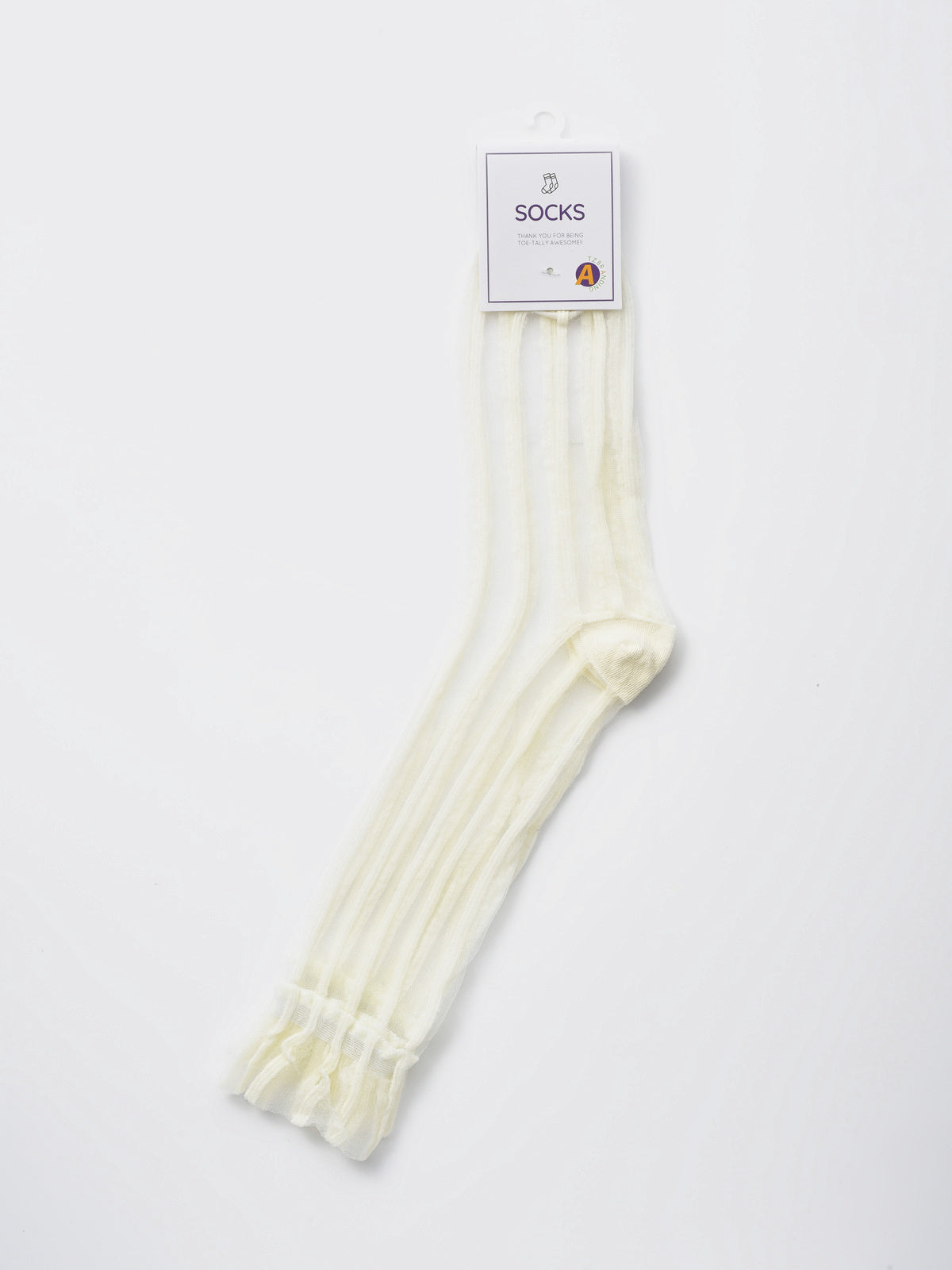 Rufia - Sheer Stripe Panel Crew Socks