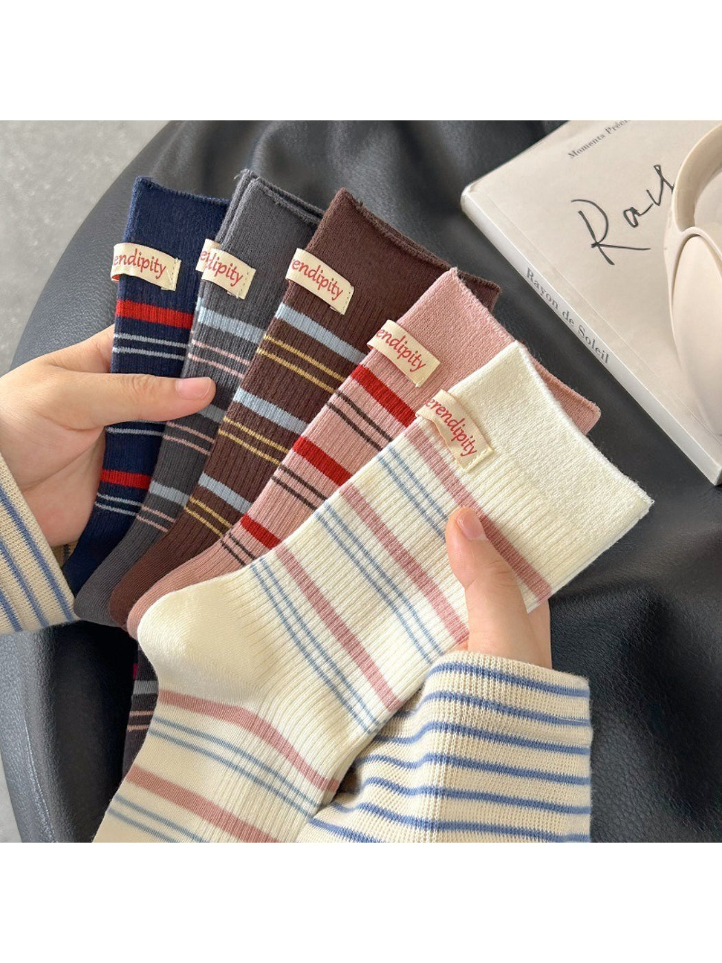 Rufia - Classic School Stripe Crew Socks