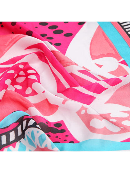 Scarvii - Border Polka Dot Printed Scarf