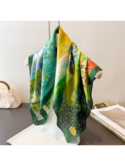Scarvii Painterly Garden Square Scarf
