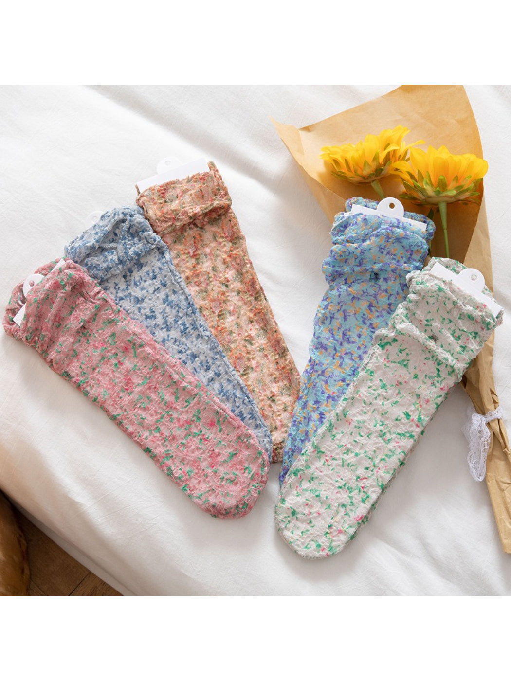 Rufia - Ditsy Floral Sheer Socks