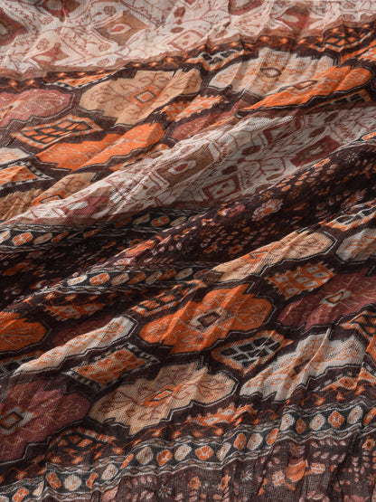 Scarvii - Vintage Print Crinkle Scarf