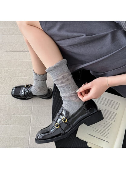 Rufia - Dot Texture Ruffle Cuff Crew Socks product image 3
